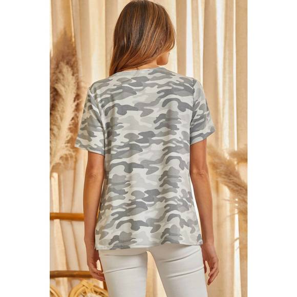 NEW SAVANNA JANE camo print tee in grey - Picture 2 of 6